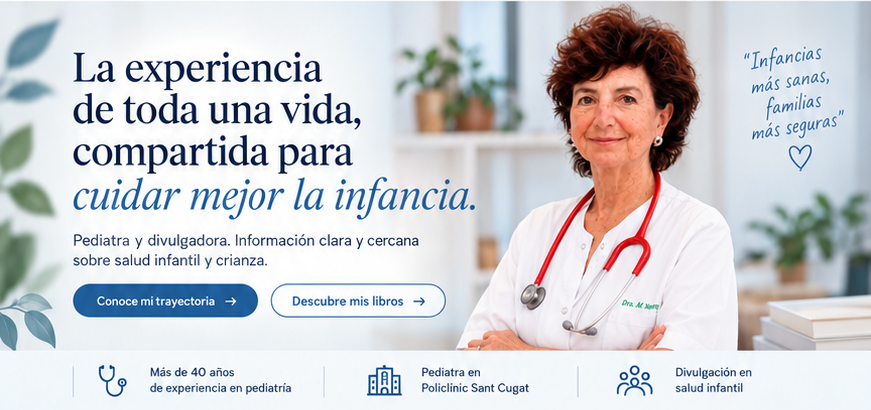 Header de la Dra. María Ángeles Navarro: pediatra, divulgadora y autora